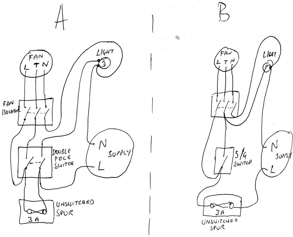 wiring a bathroom extractor fan diagram