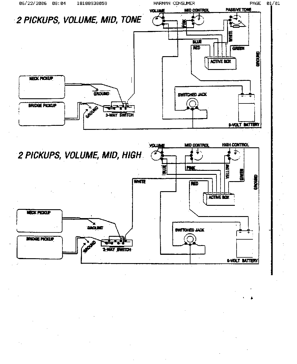 wiring a h s s pickup diagram