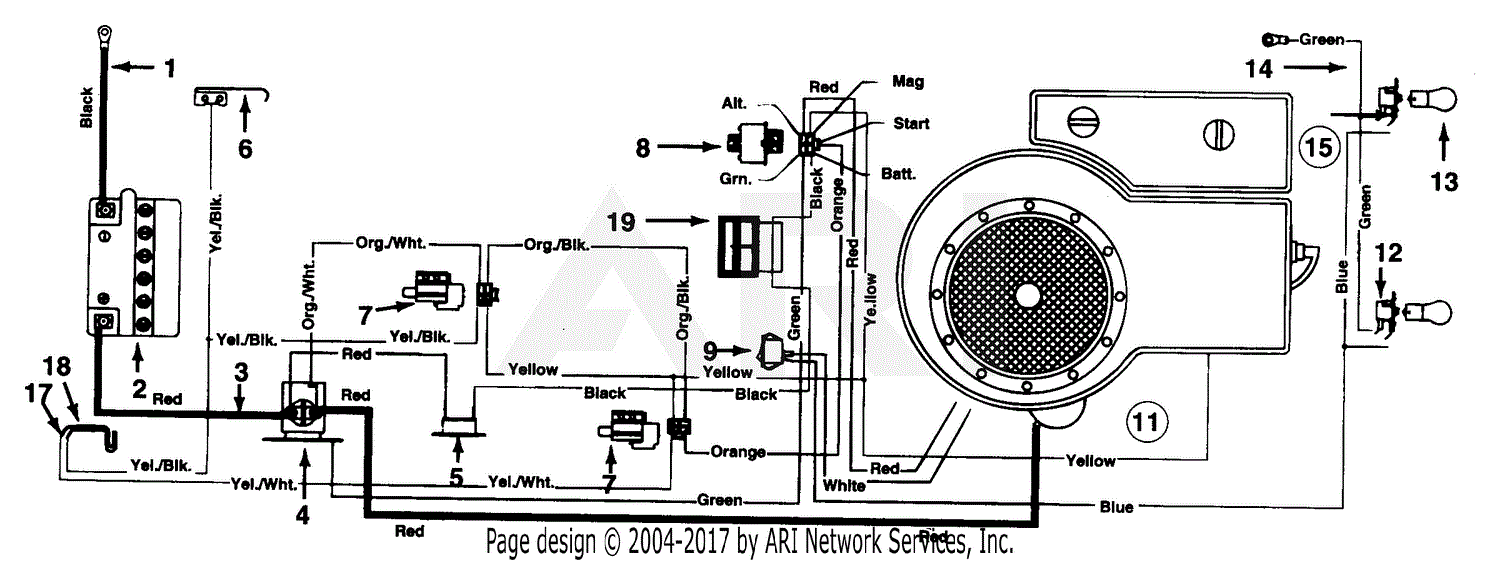 Wiring Diagram 16.5 Hp White Riding Mower murray rider wiring diagram 