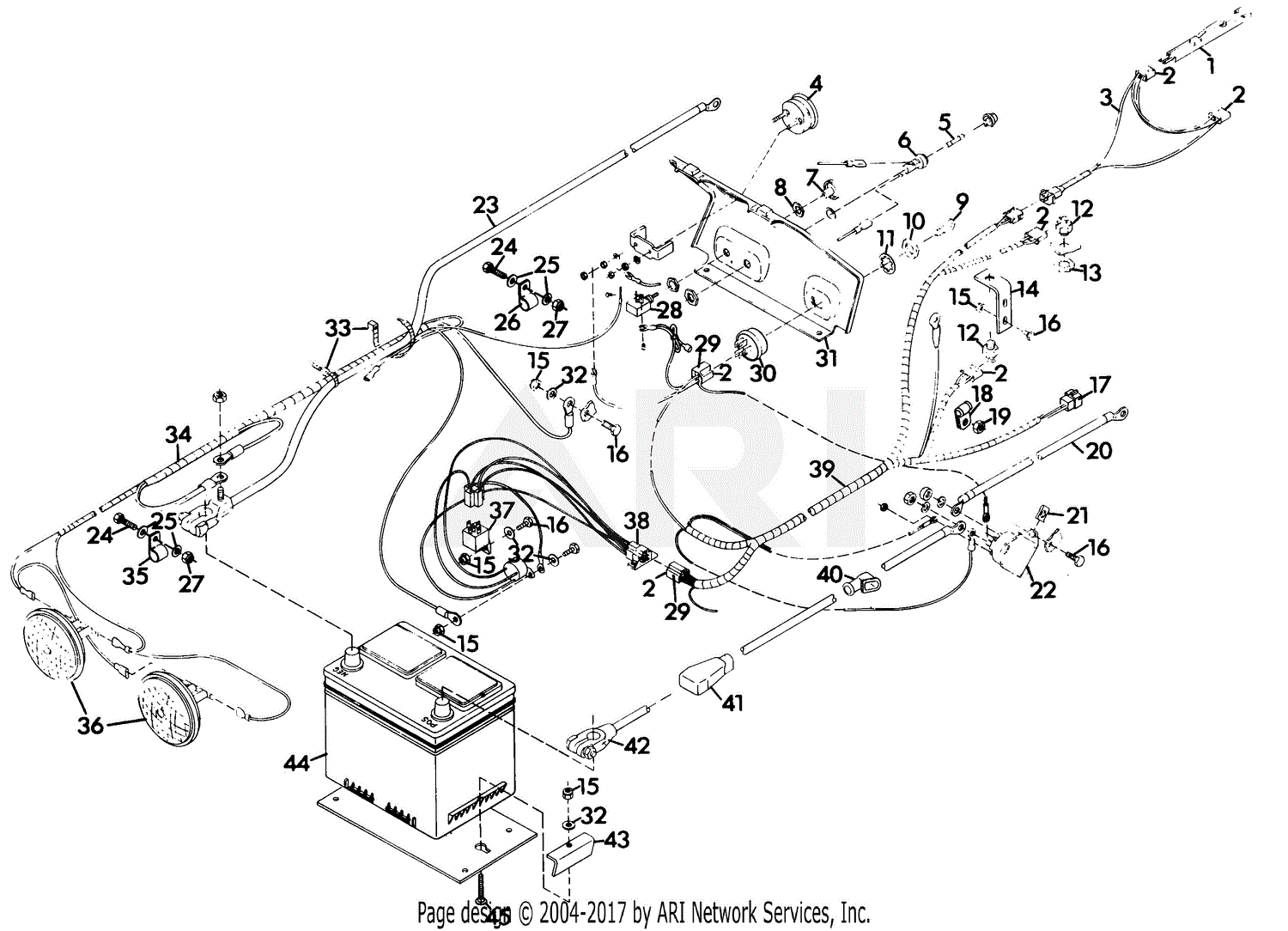 wiring diagram 16.5 hp white riding mower