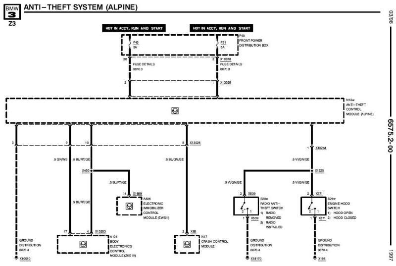 wiring diagram 1999 bmw m3 alpine alarm with 30 pin connector