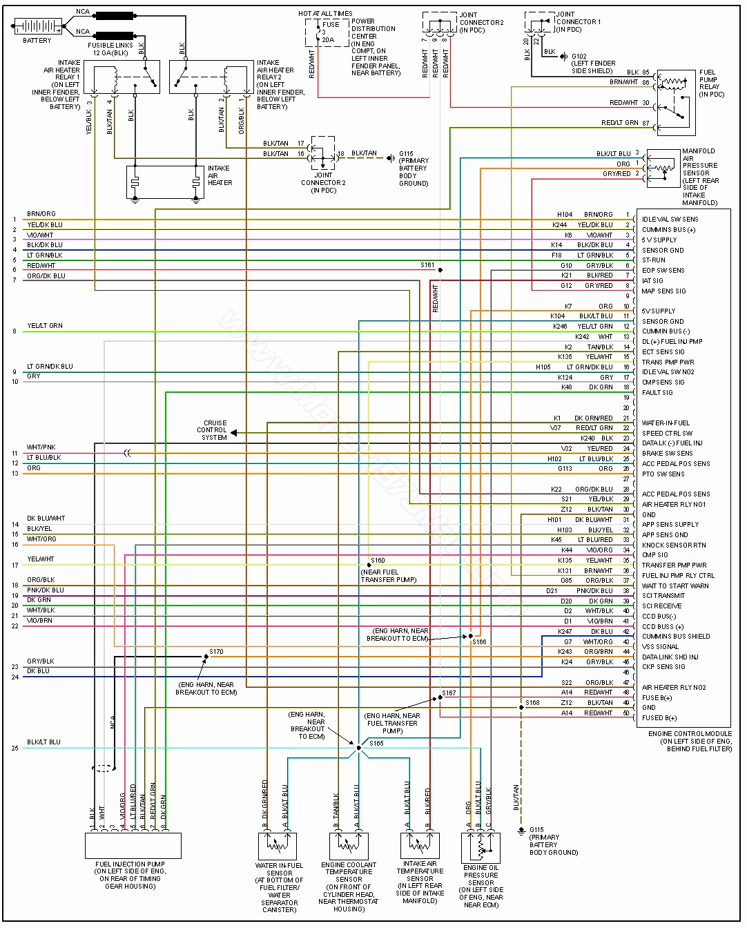 wiring diagram 20001 ram 2500 headlight