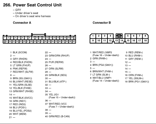 wiring diagram 3004 acura tl seat