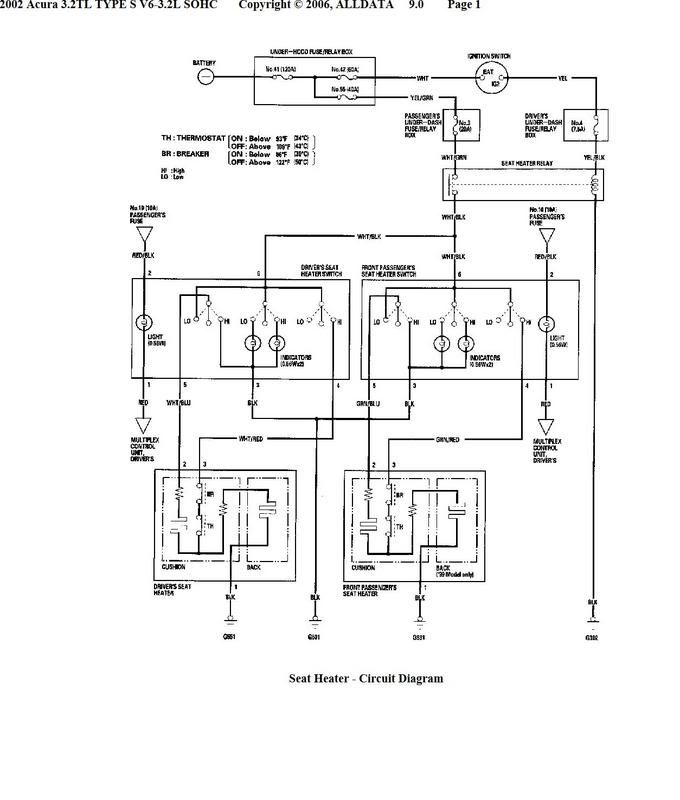 wiring diagram 3004 acura tl seat