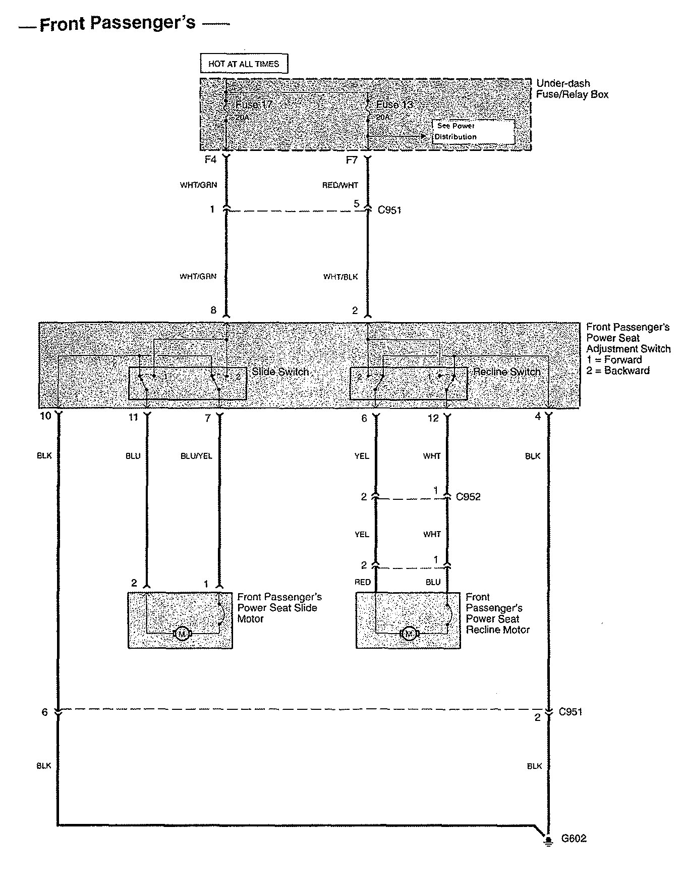 wiring diagram 3004 acura tl seat