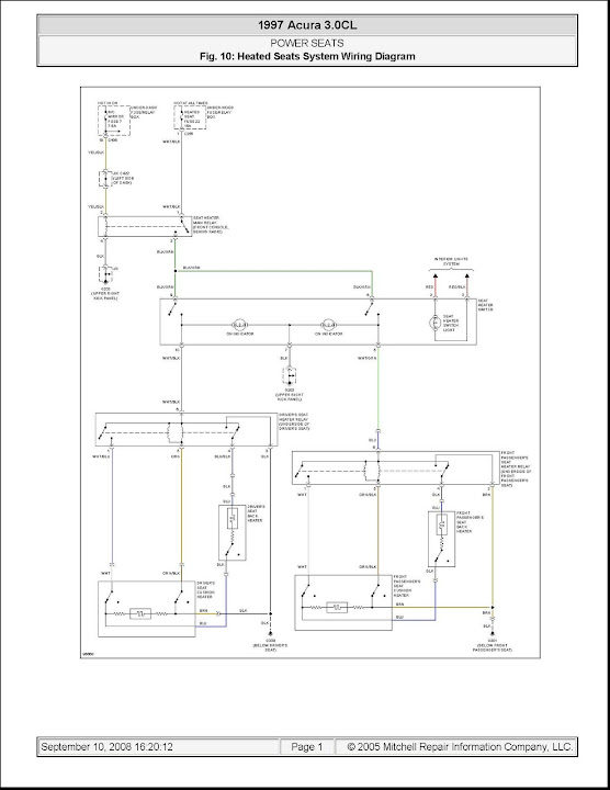 wiring diagram 3004 acura tl seat