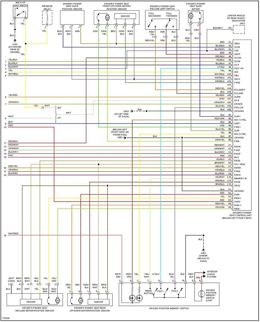 wiring diagram 3004 acura tl seat