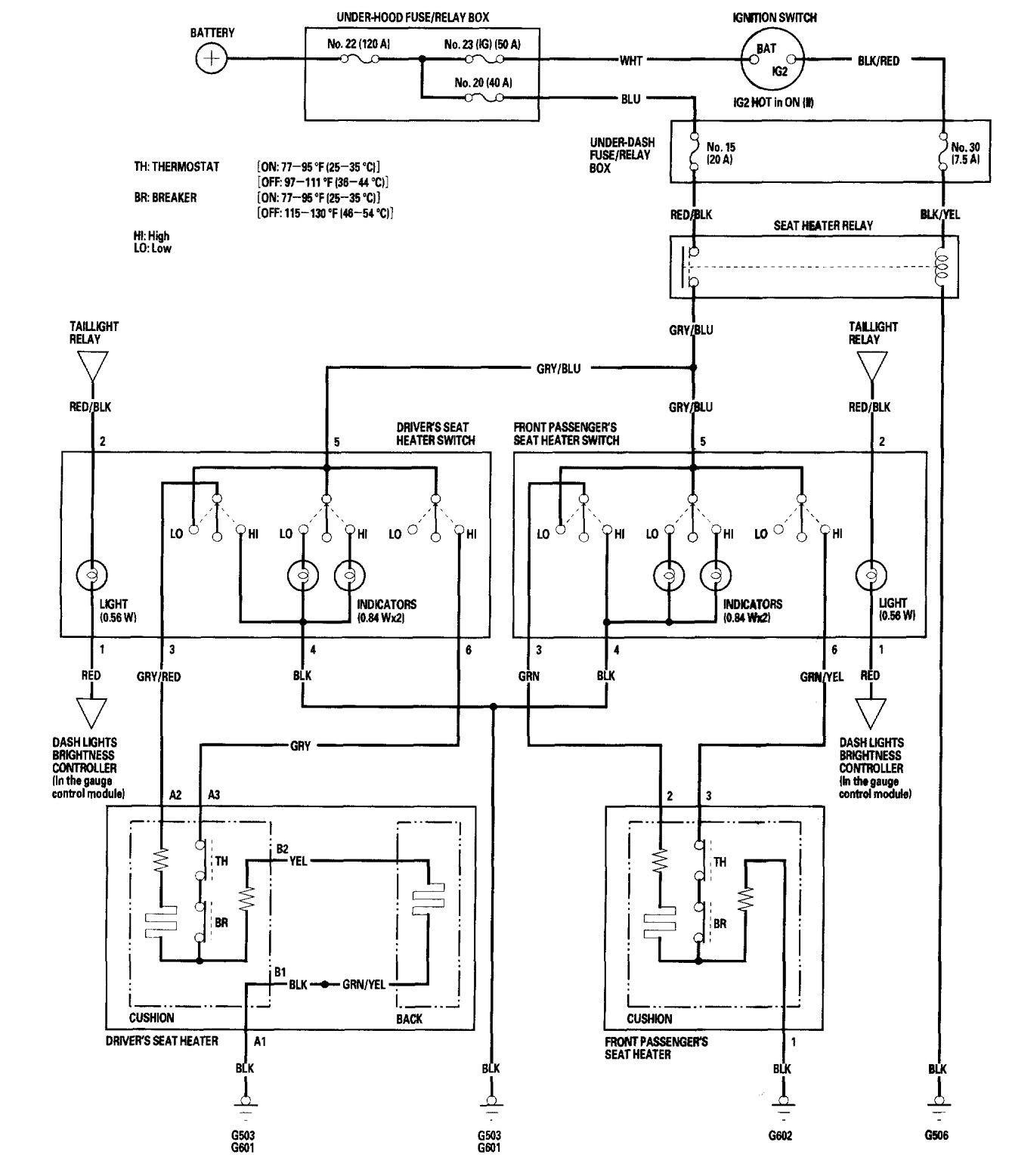 wiring diagram 3004 acura tl seat