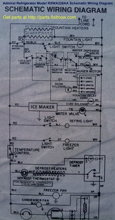 wiring diagram admiral fridge