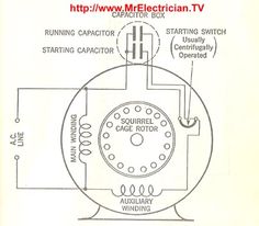 wiring diagram compressor capacitor start capacitor run fractional h.p. motor 240 volt ac