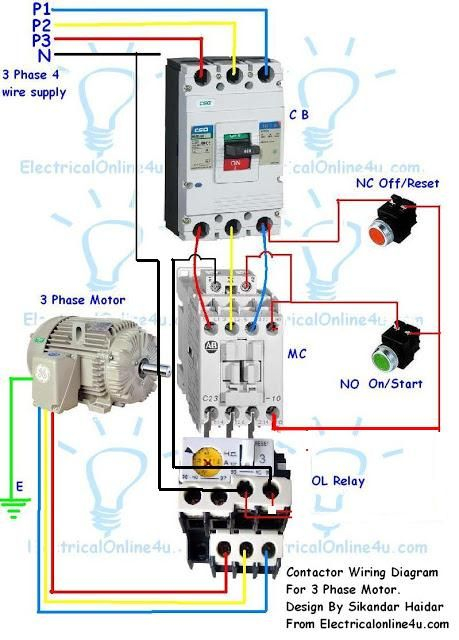 wiring diagram contactor with momentary start stop pdf