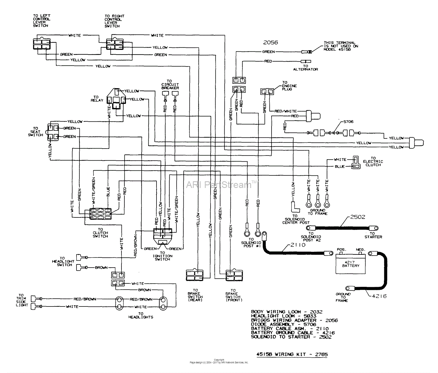 wiring diagram dixon ztr mower