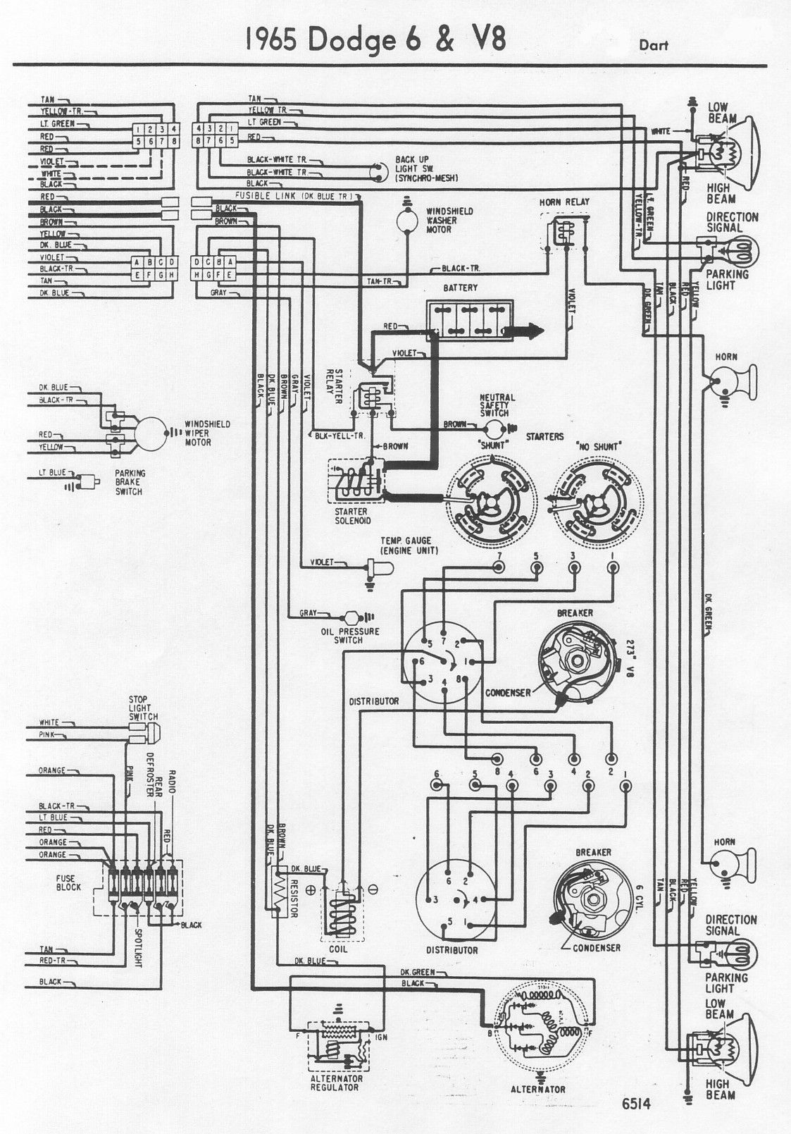 wiring diagram for 1965 dodge truck d200