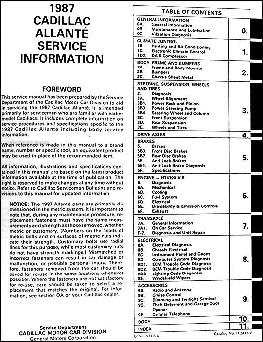 wiring diagram for 1988 cadillac allante