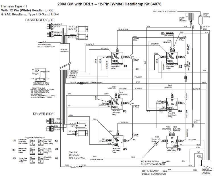wiring diagram for 1990 western plow to a 2003silverado