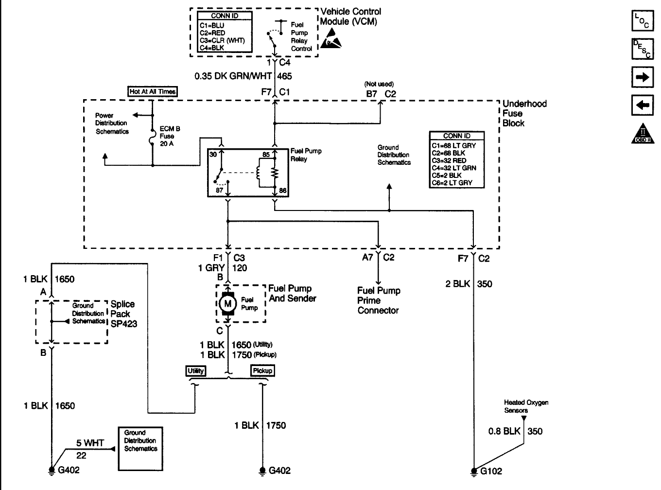 wiring diagram for 1996 bravada fuel sending unit under hood
