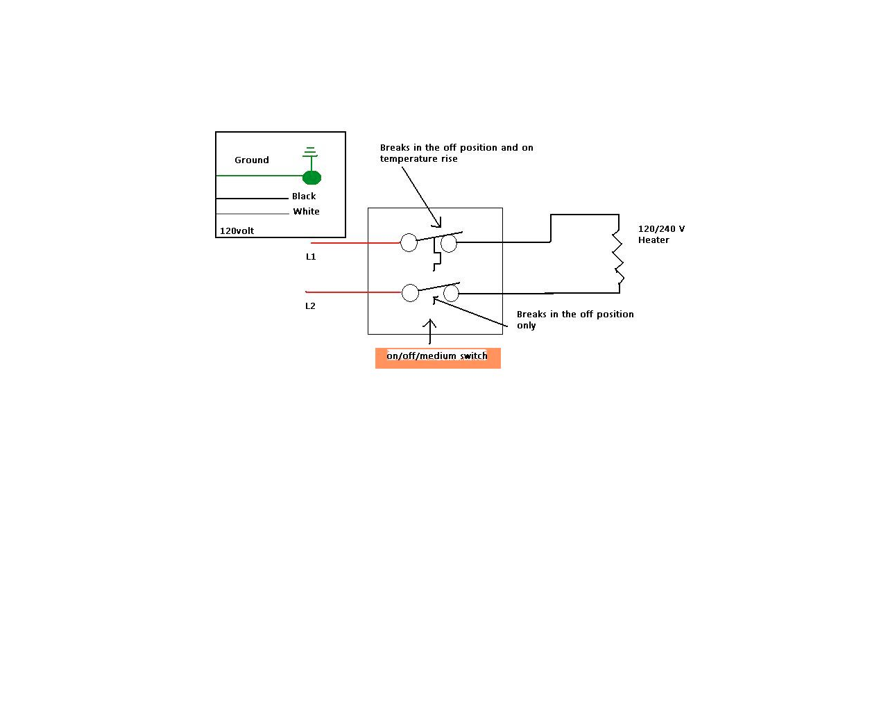 wiring diagram for 220 volt baseboard heater