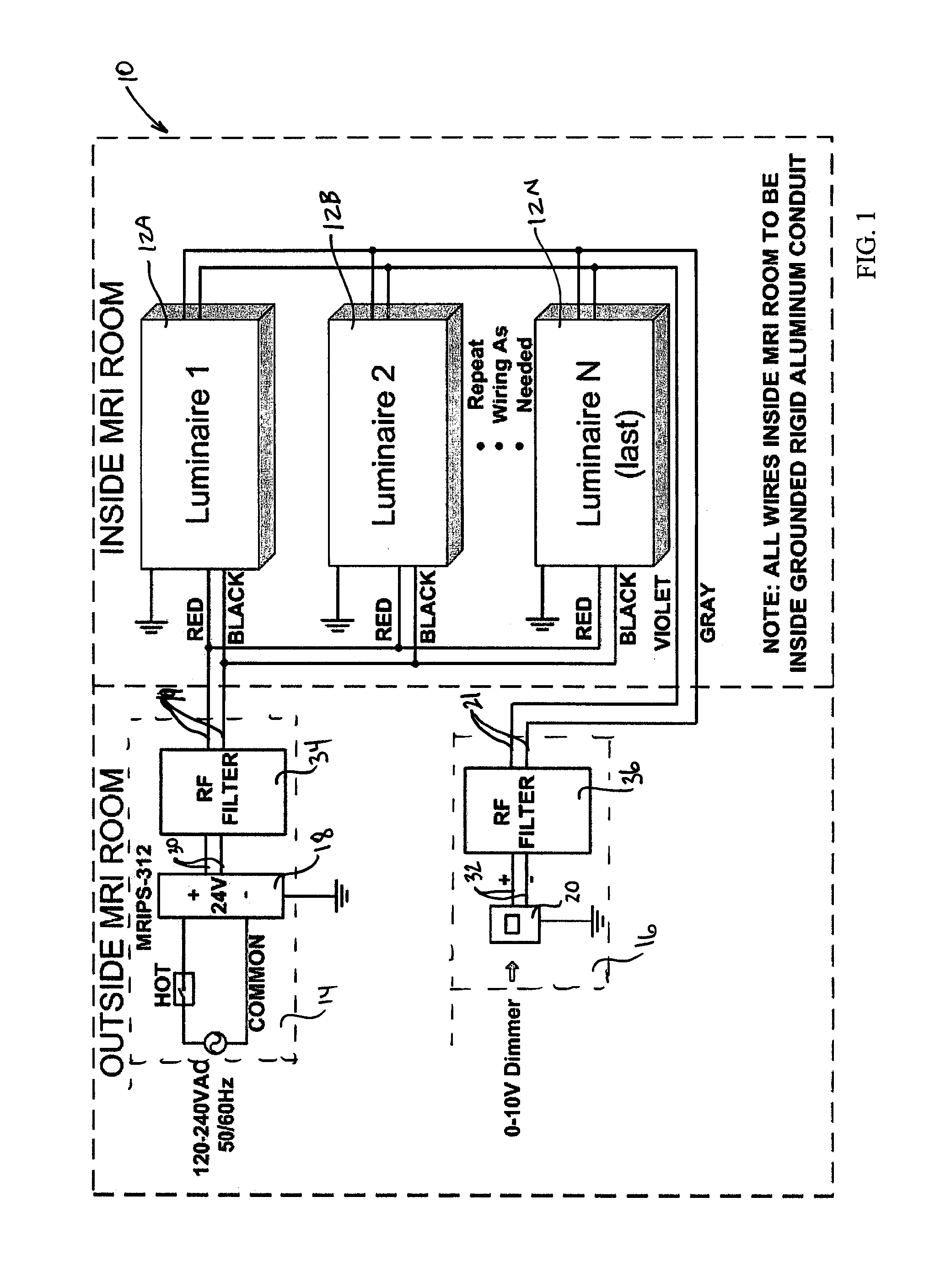 wiring diagram for 240v led downlights