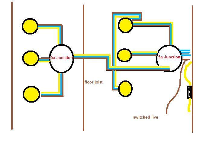 wiring diagram for 240v led downlights