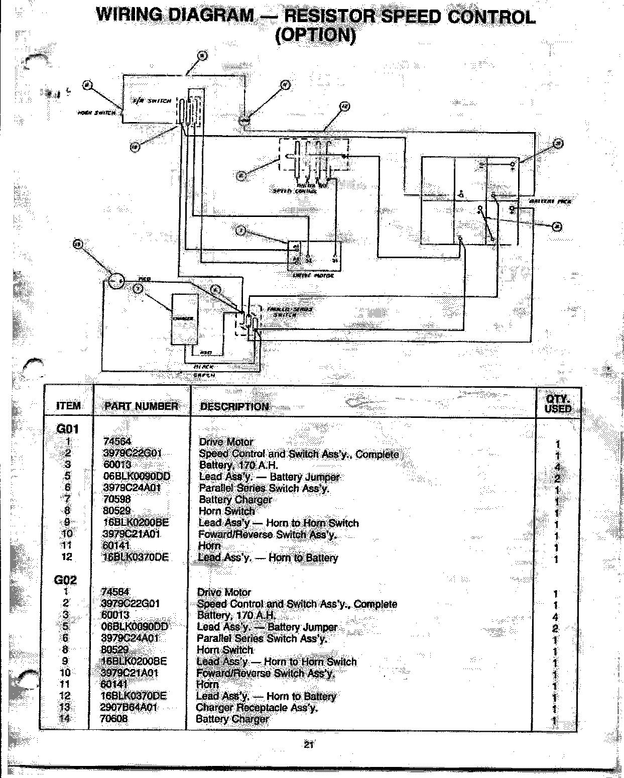 Wiring Diagram For 437 Westinghouse Golf Cart