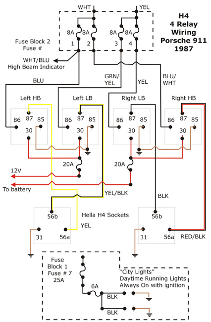 wiring diagram for 9004 bulb