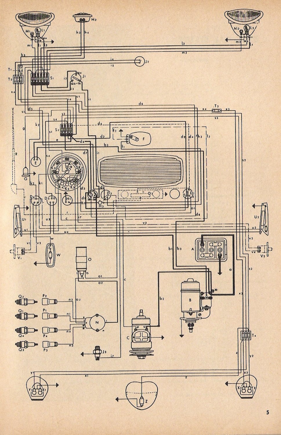 wiring diagram for a 1977 vw superbeetle