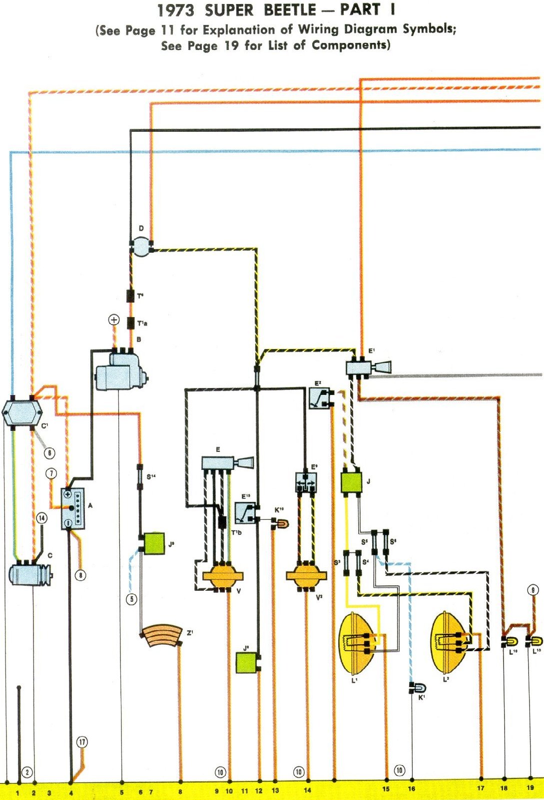 wiring diagram for a 1977 vw superbeetle