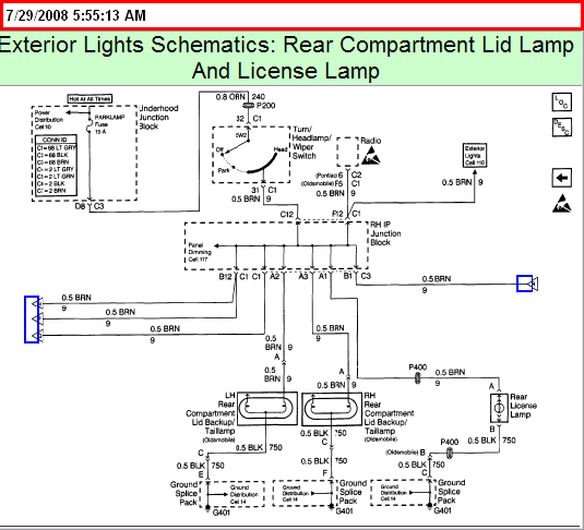 wiring diagram for a 99 olds bravada radio