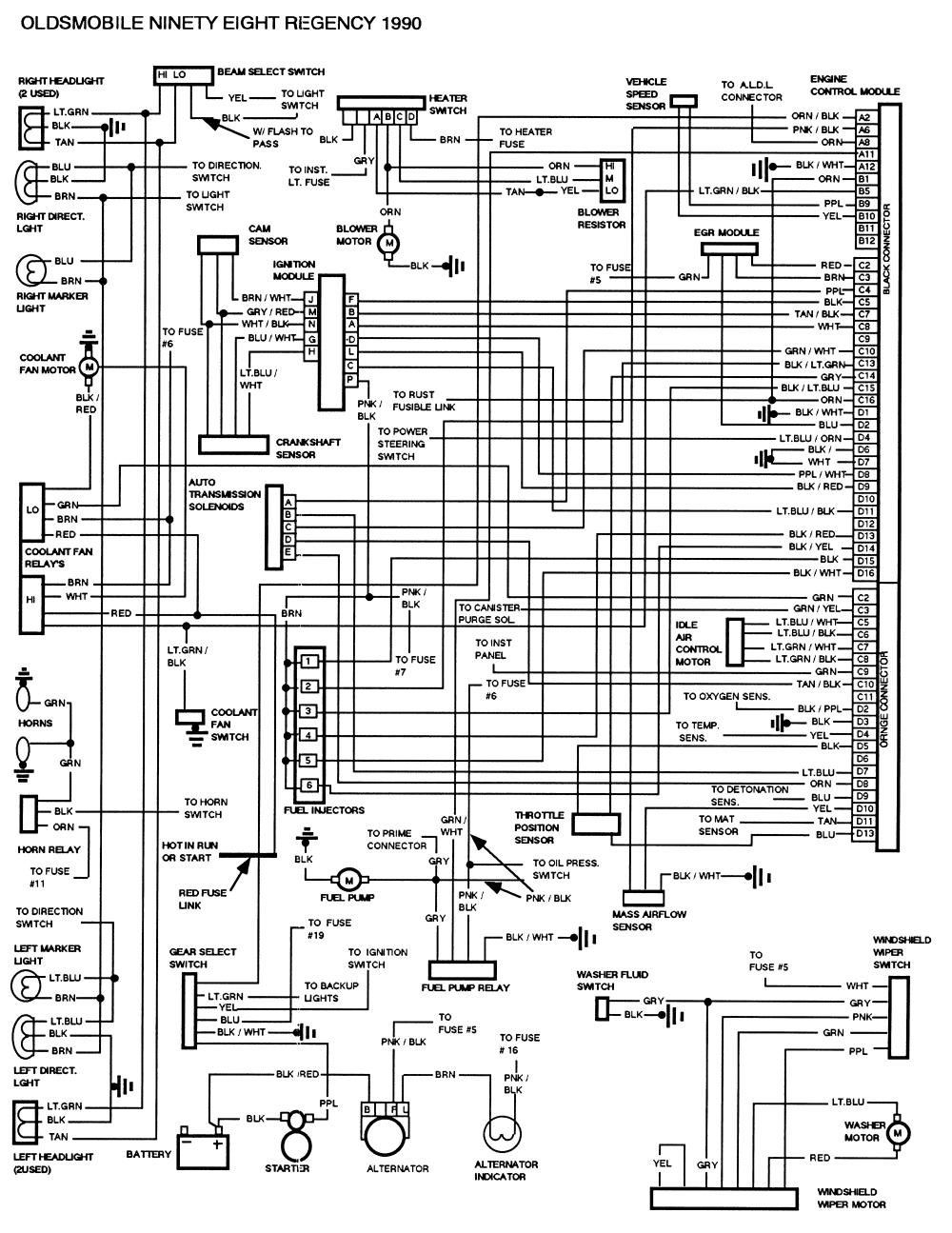 wiring diagram for a 99 olds bravada radio