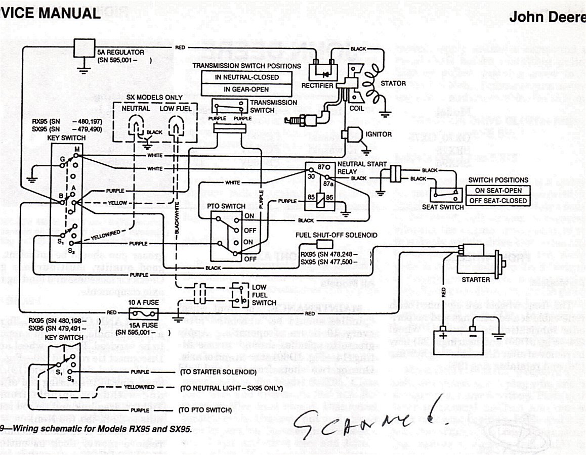 wiring diagram for a john deere e170 lawn tractor
