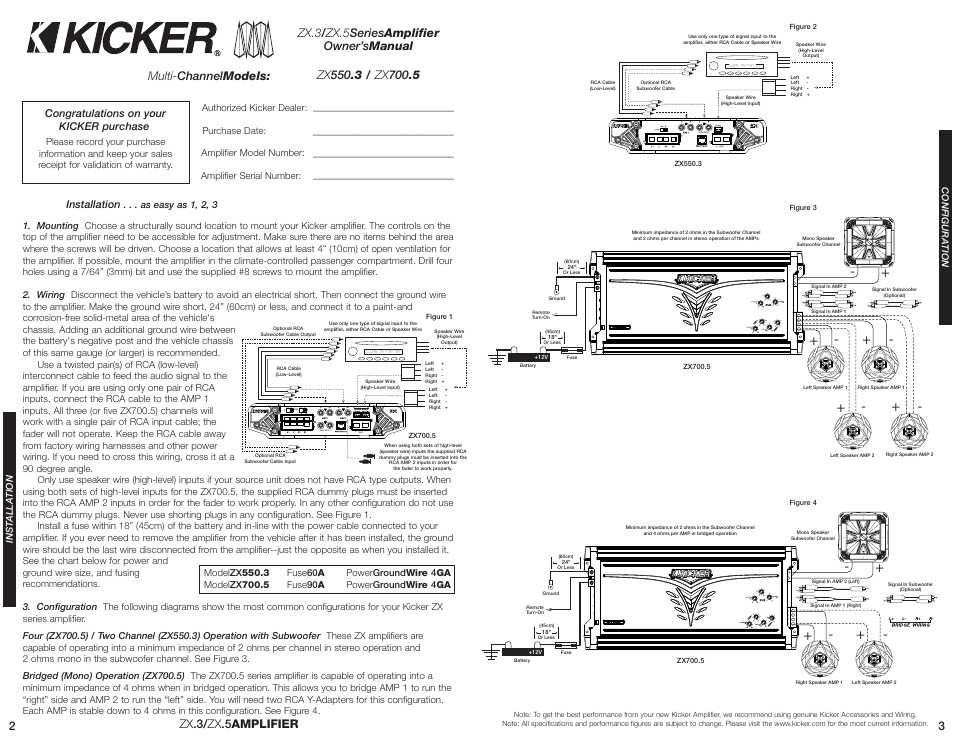 wiring diagram for a kicker impulse 3 5 4 by 1 4 channel amp