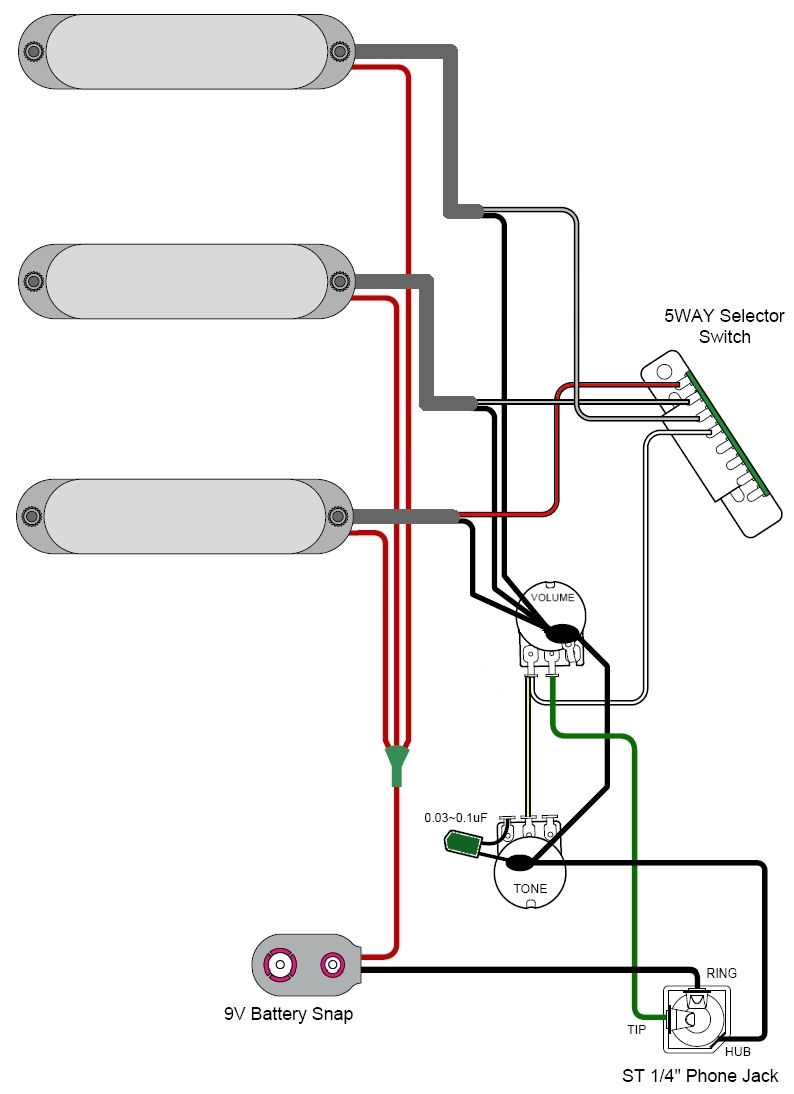 Les Paul Wiring Diagram 5 Wire Pickups from schematron.org