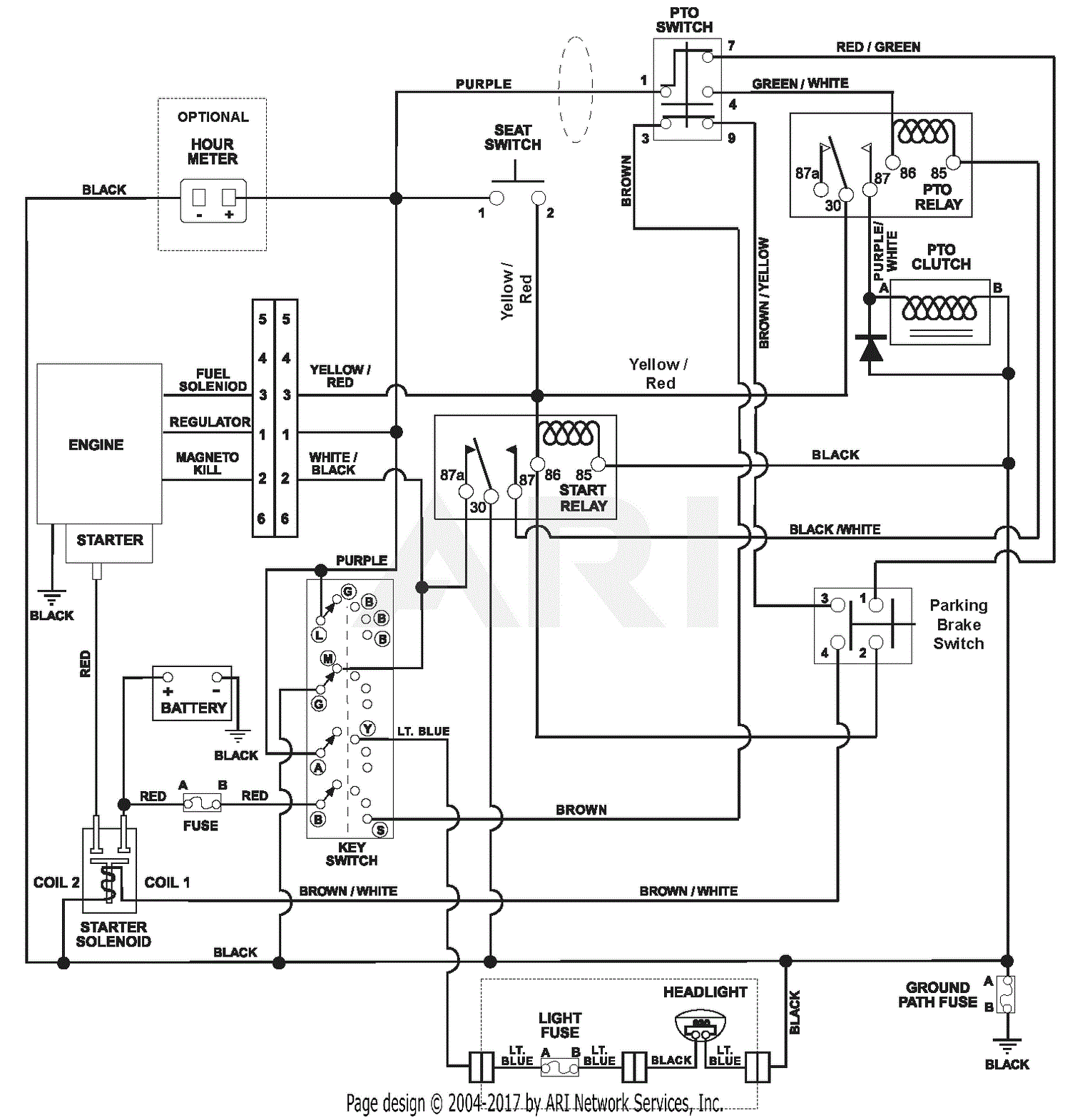 wiring diagram for ariens a19k42 mower