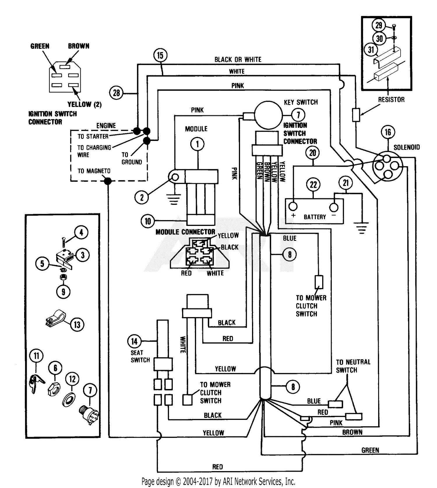 wiring diagram for ariens a19k42 mower