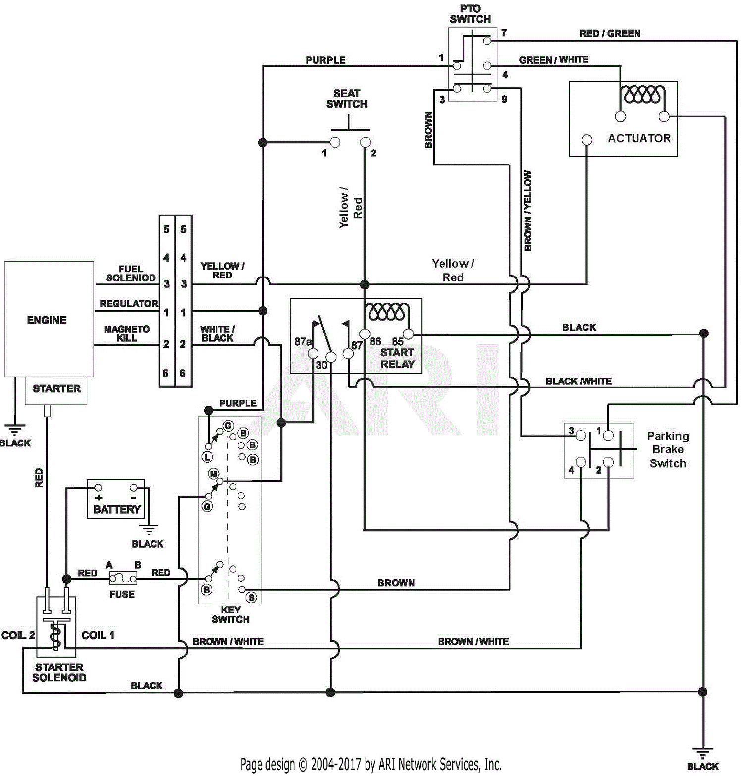 wiring diagram for ariens a19k42 mower