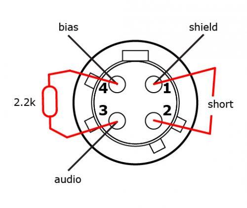 wiring diagram for audix mic to a shure bodypack