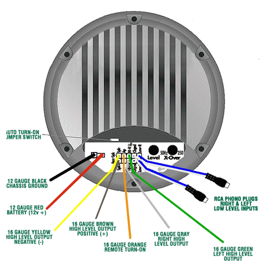 wiring diagram for bazooka bass tube