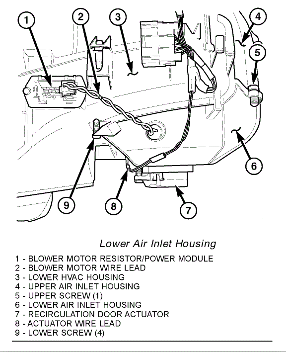 wiring diagram for blower motor resistor on a 2001 chrysler town country