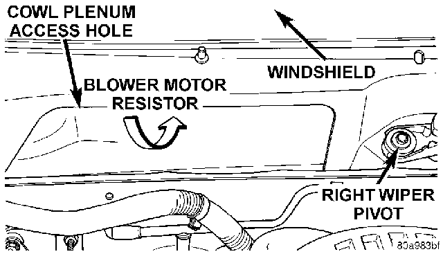 wiring diagram for blower motor resistor on a 2001 chrysler town country