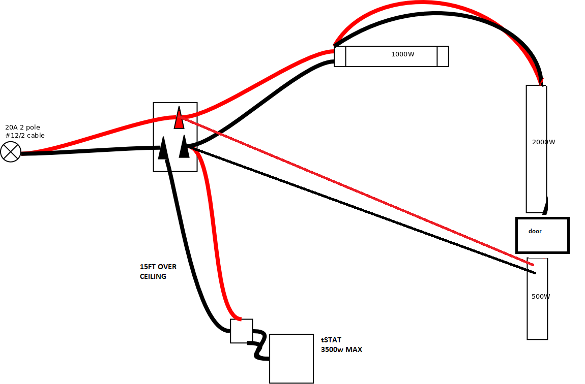 wiring diagram for cadet electric baseboard heater