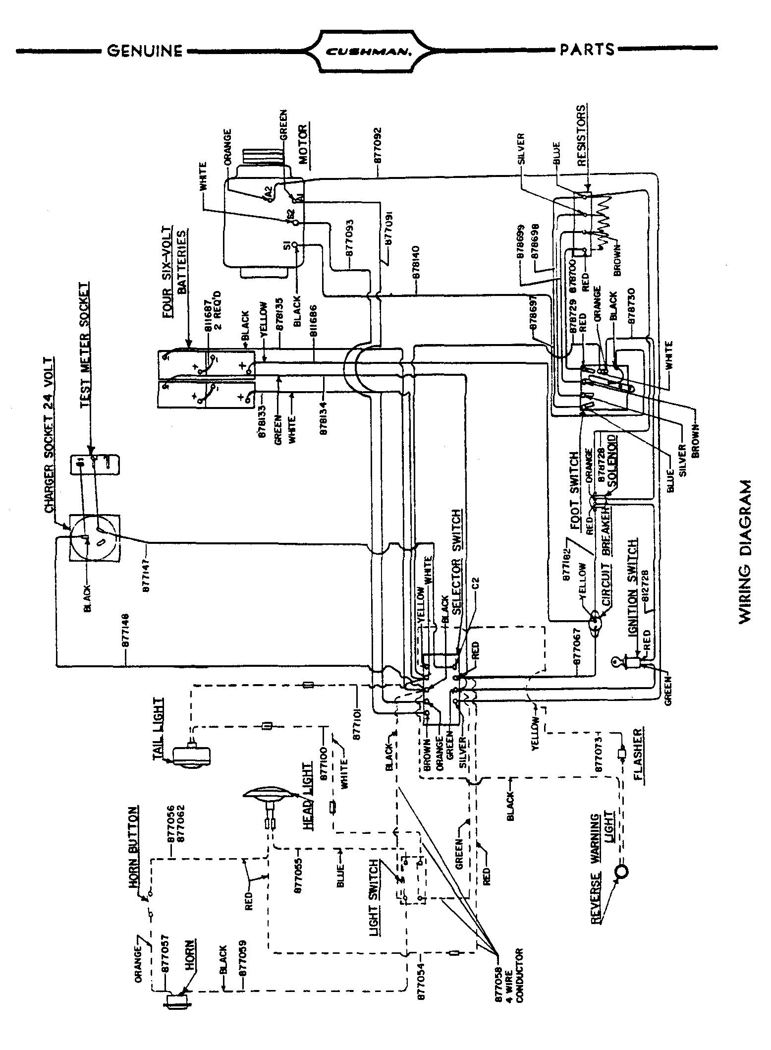 Wiring Diagram For Cushman Golf Cart