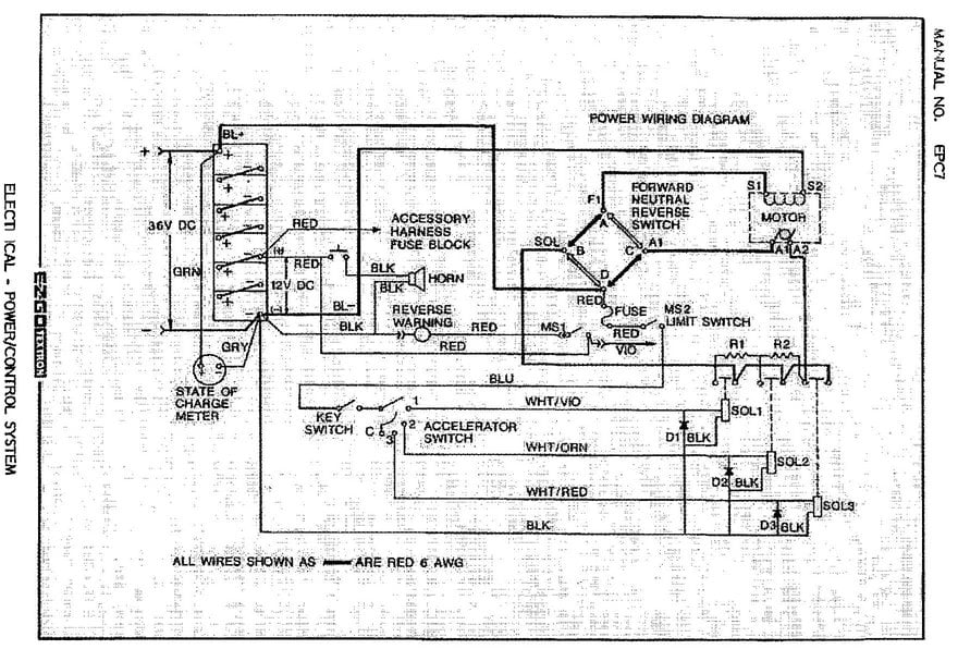 wiring diagram for ezgo golf cart serial 2265623