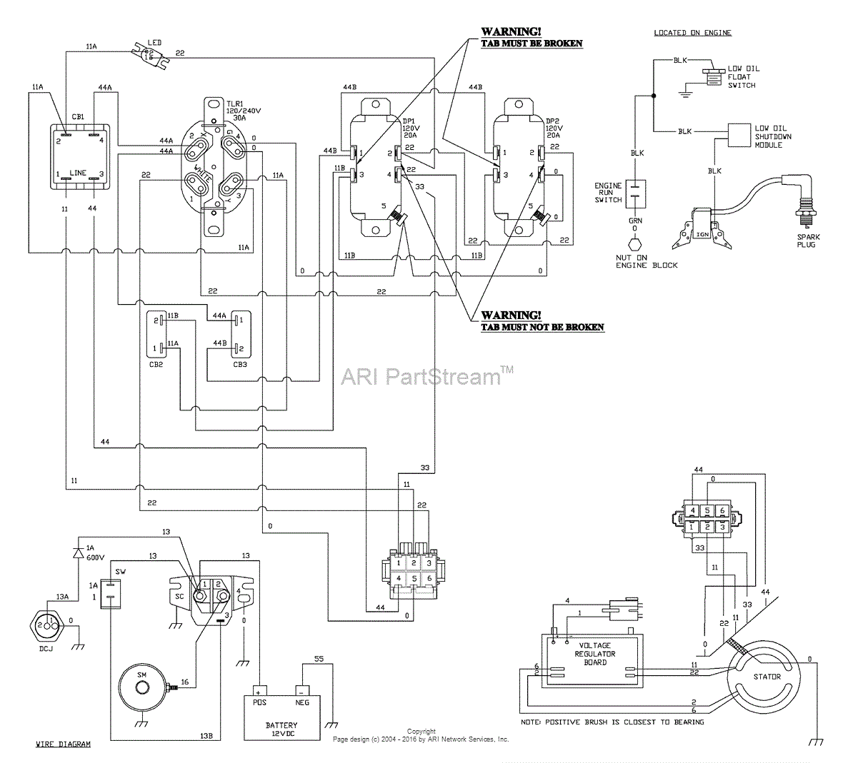 wiring diagram for g0057342 generator