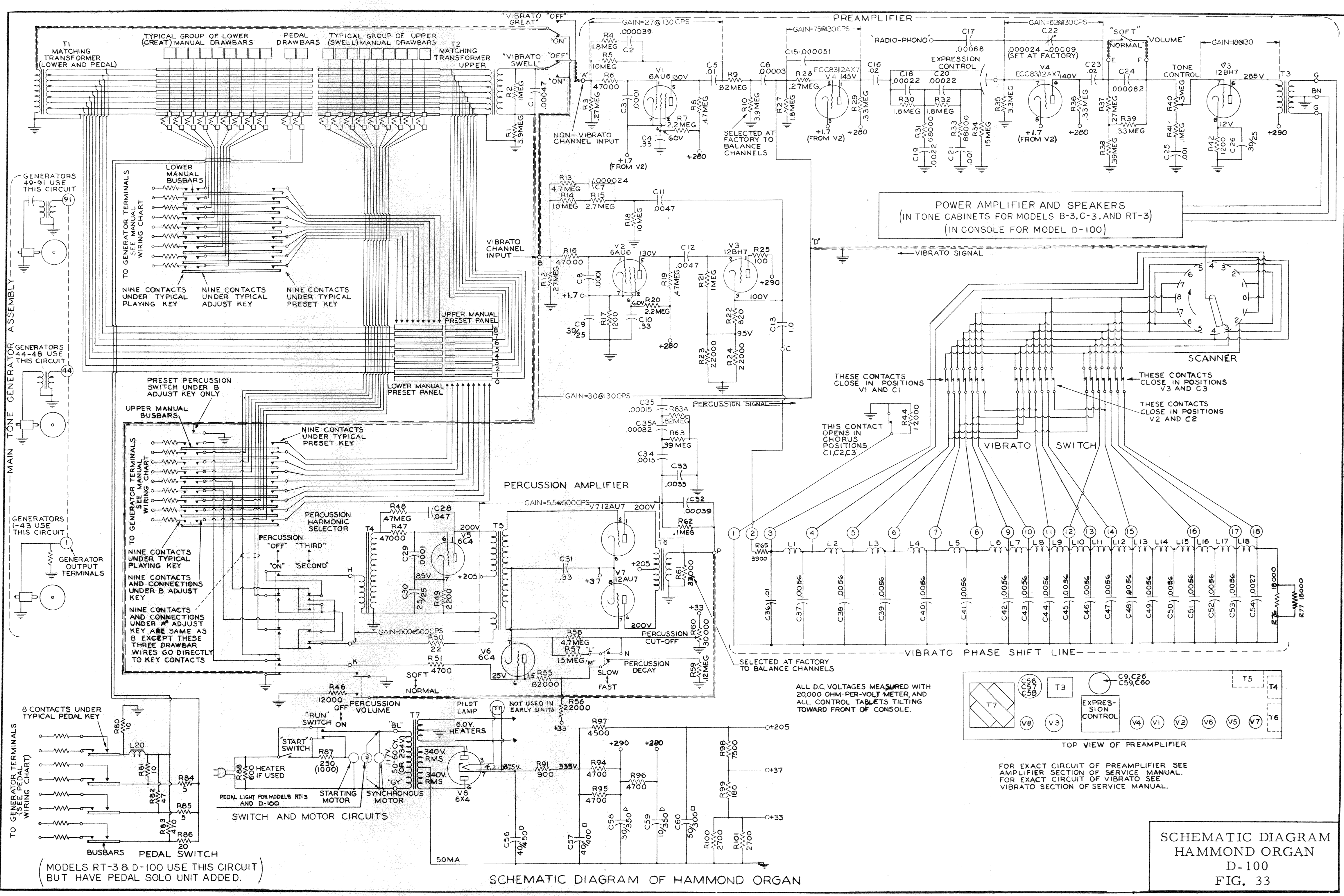 wiring diagram for hammond a100