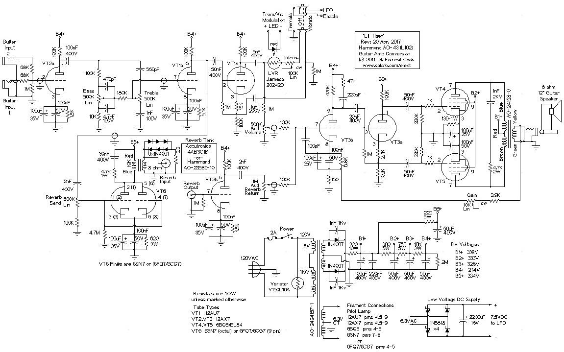 wiring diagram for hammond a100