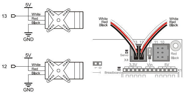 wiring diagram for hextronic servo