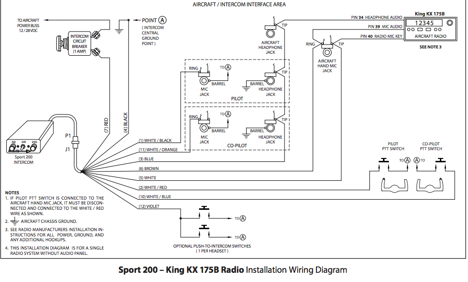 wiring diagram for king kx 175b