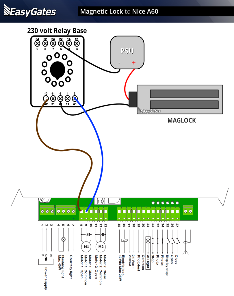 wiring diagram for maglock