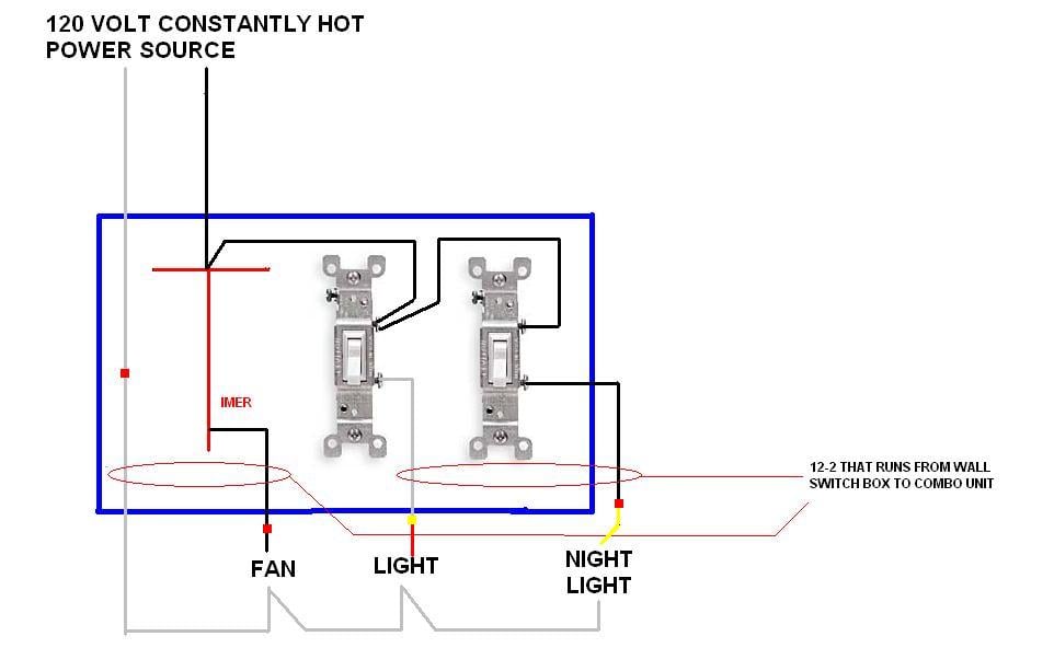 wiring diagram for nutone bathroom fan