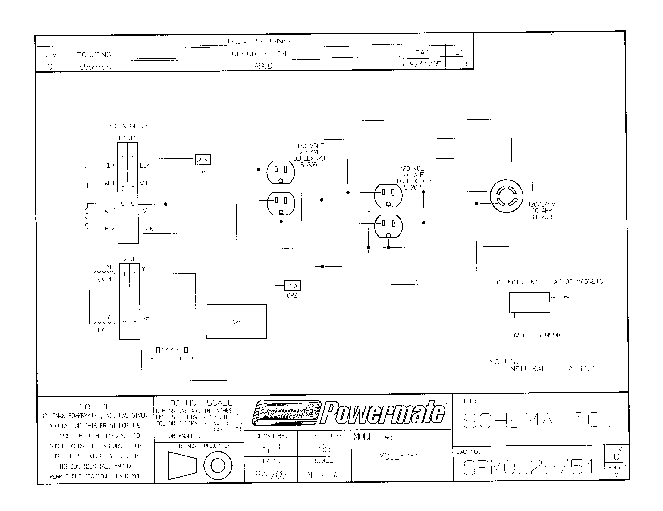 wiring diagram for powermate gt5250